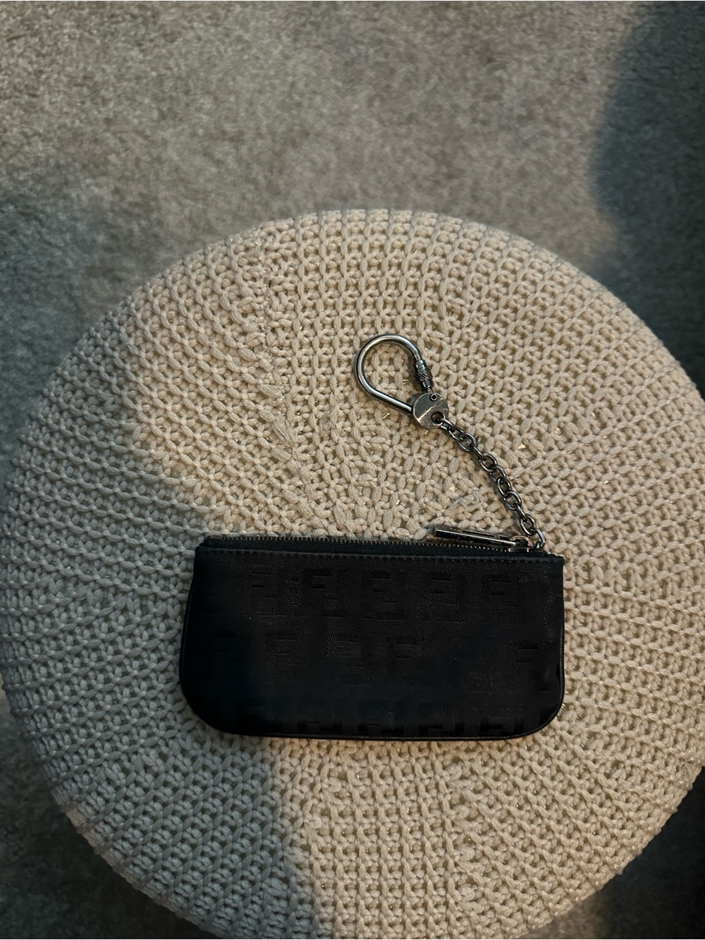 Authentic Fendi Key Pouch with Chain